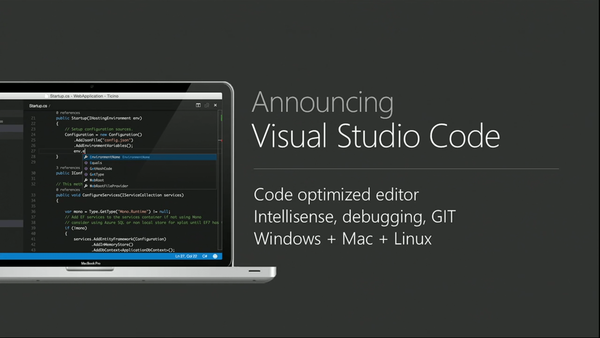 [BUILD 2015] Spoločnosť Microsoft oznámila ukážku NET Core pre systémy Mac a Linux a Visual Studio Code pre systémy Windows, Linux a Mac.